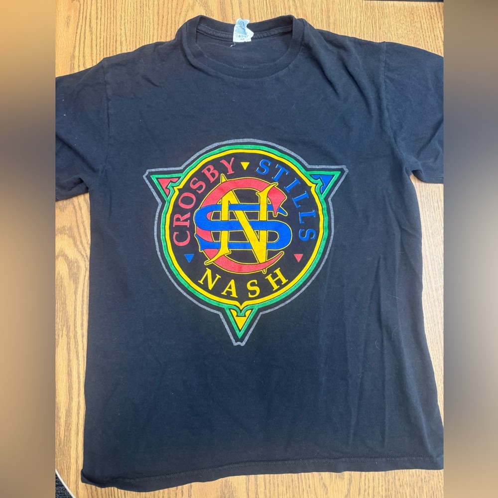 Black Crosby Stills Nash Graphic T-Shirt